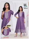 Silver By Blue Hills Rayon Ladies Anarkali Kurtis Wholesale Market In Surat
